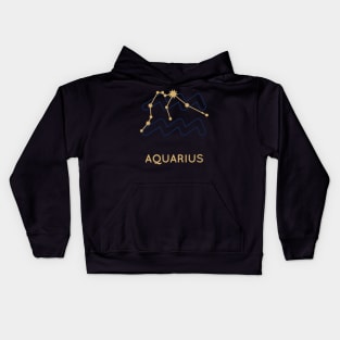 Aquarius Sign Kids Hoodie